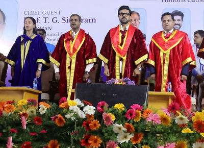 Dr. Velu received the Honoris Causa Award