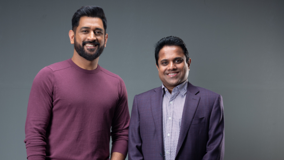 Dr. Velu with Dhoni